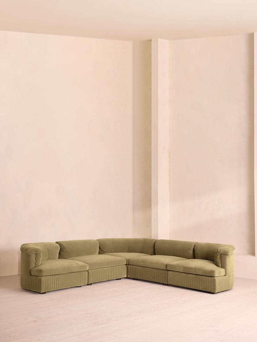 Oona Modular Sofa, Corner Sofa, Velvet Lichen