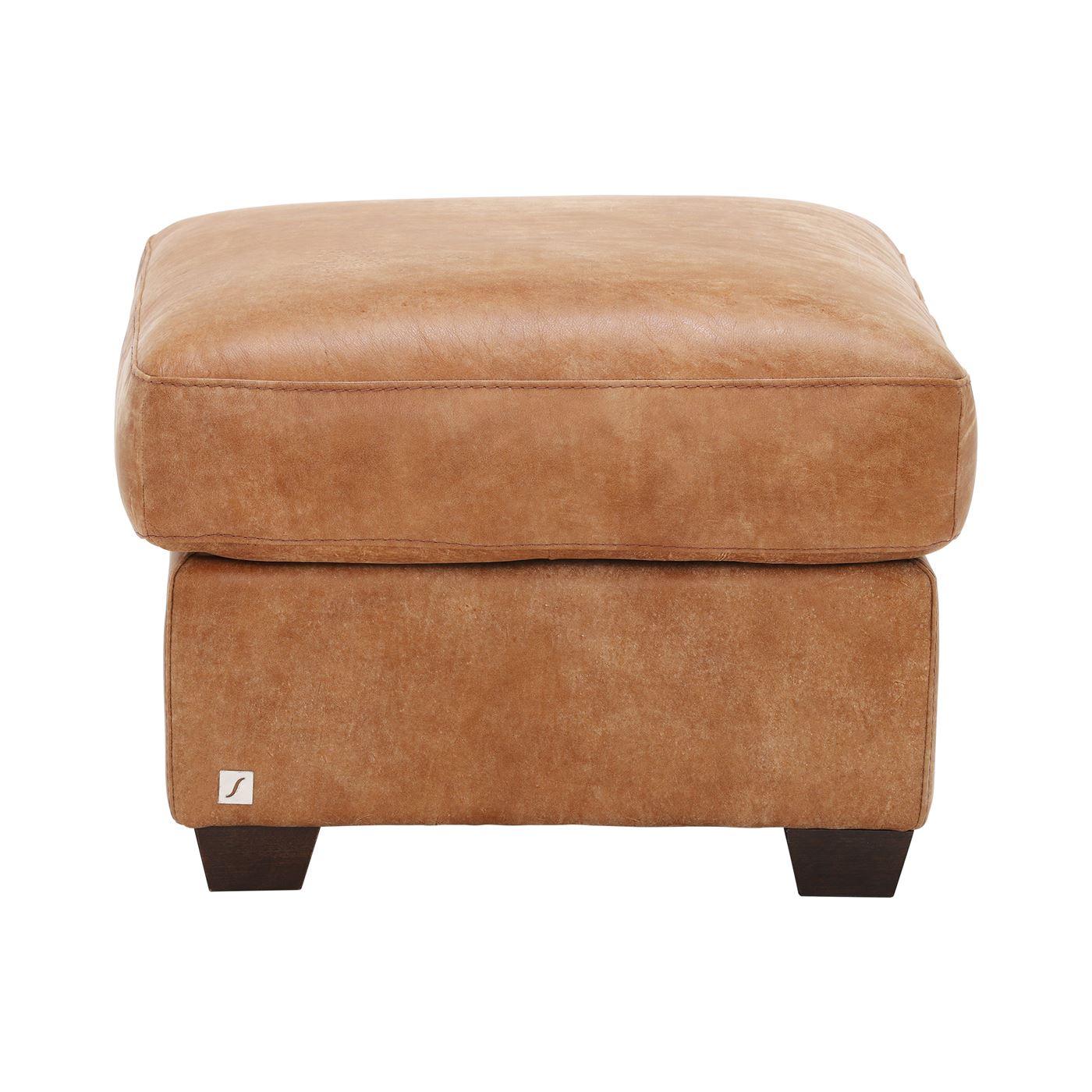 New Houston Leather Footstool