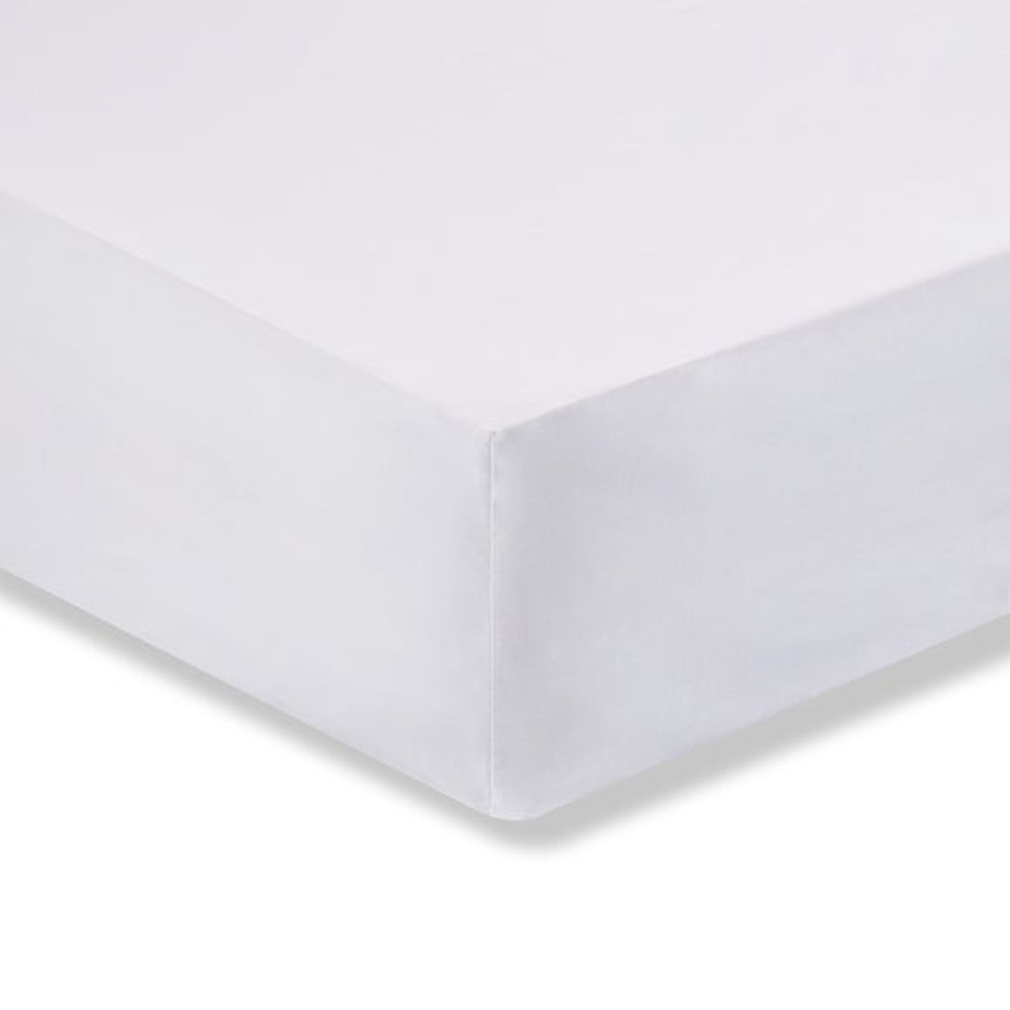 Hotel Hughes White 400 Thread Count Cotton Fitted Sheet White