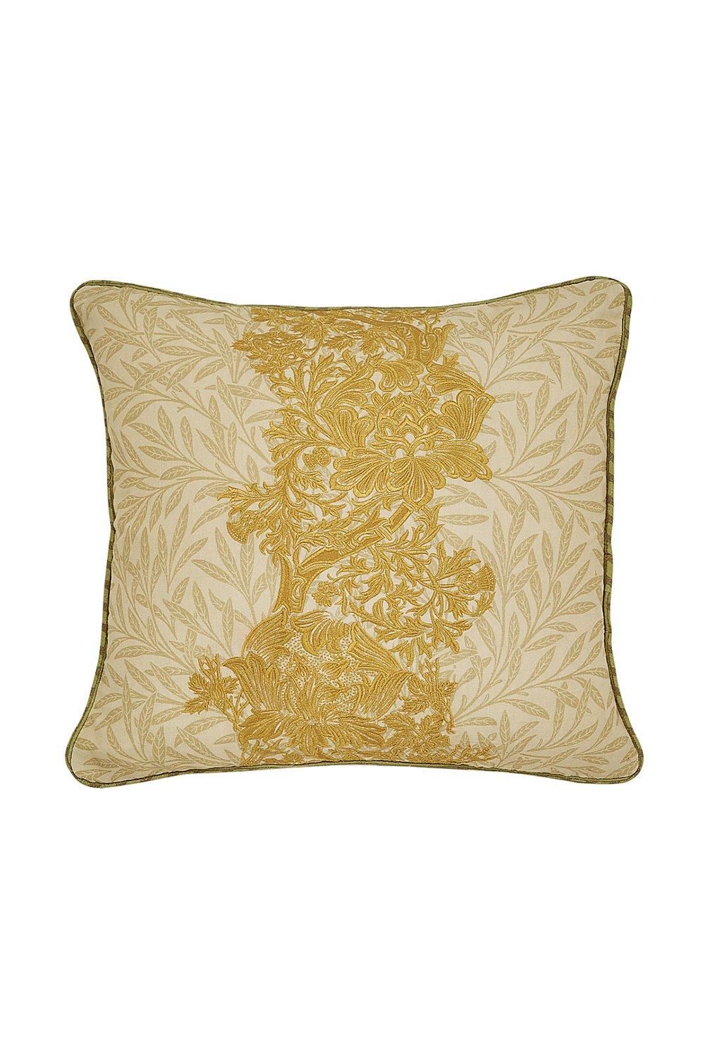 Morris & Co 'Elmcote' Cotton Cushion in Yellow