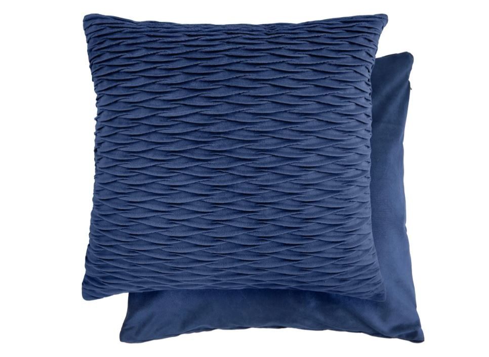 New Edge Blinds Millie Collection Soft Velvet Cushion Cover in Blue