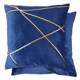 New Edge Blinds Fractal Cushion Cover in Blue