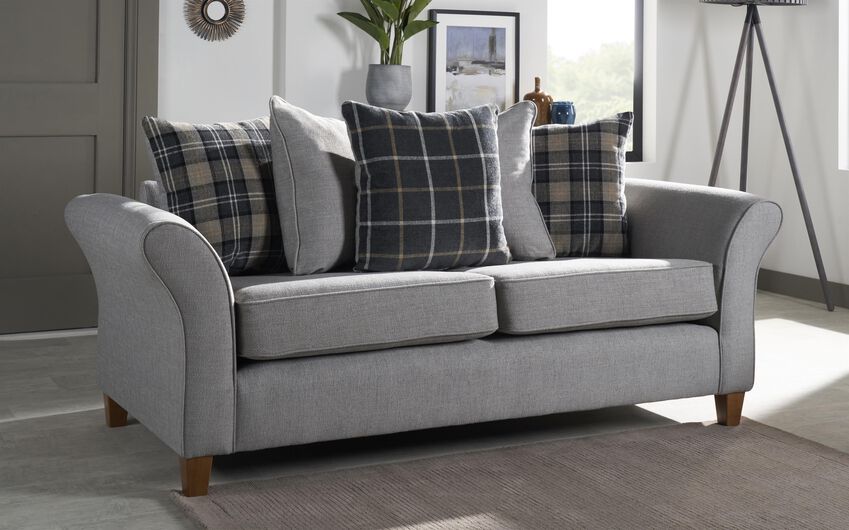 ScS Living Hugo Fabric 3 Seater Scatter Back Sofa
