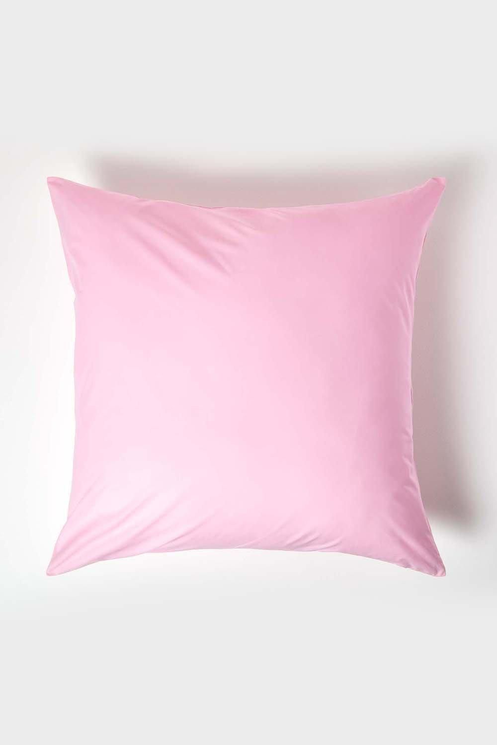 Homescapes Continental Egyptian Cotton Pillowcase 200 TC, 80 x 80 cm in Pink