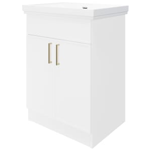 Wickes Haven Matt White Freestanding Vanity Unit & Haven Basin - 865 x 600mm