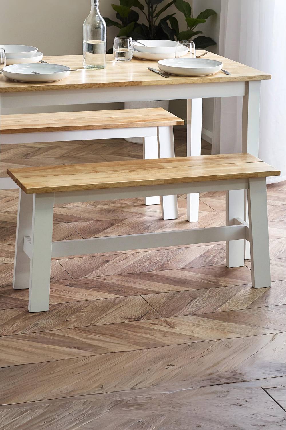 Julian Bowen Linwood 2 Seater Dining Bench in Light Oak