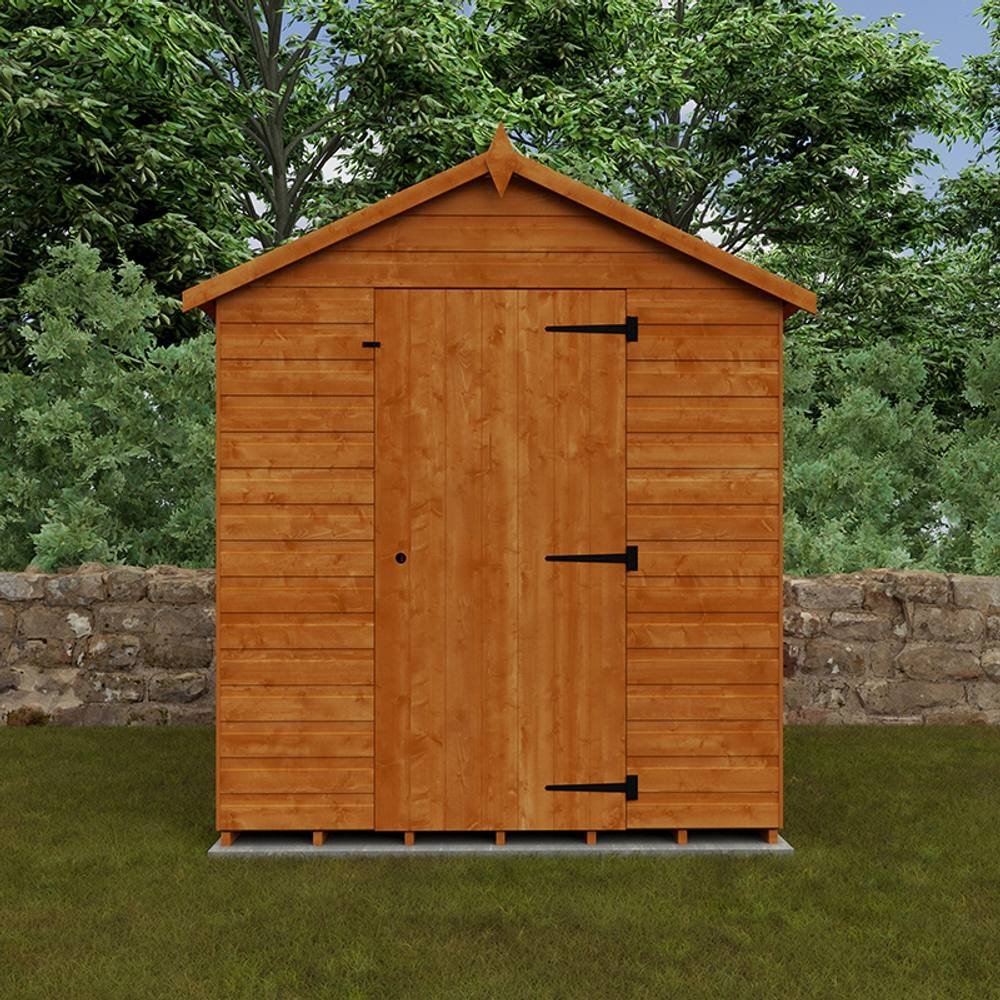 Buttercup Farm 8 x 6 Feet Super Apex 12mm Shed - Solid Wood/Softwood/Pine in Burnt Orange 4