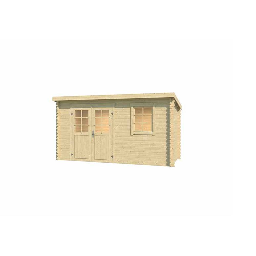 Lasita Maja Ltd Amira 175-Log Cabin, Garden Room, Home Office - L400xW231.1xH210.9 cm in Light Tan 2
