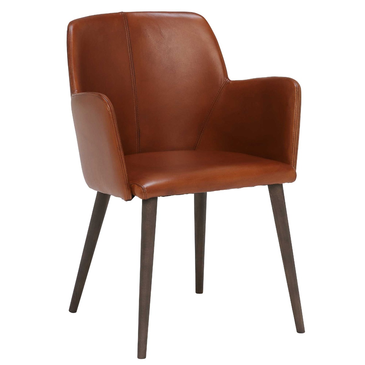 Edgar Leather Dining Chair Buffalo Light Brown