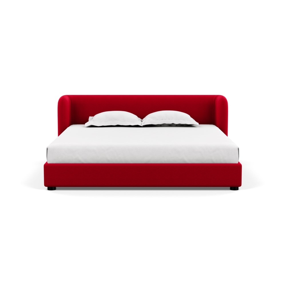Heal's Group Bed Super King Melton Wool Red Oxide