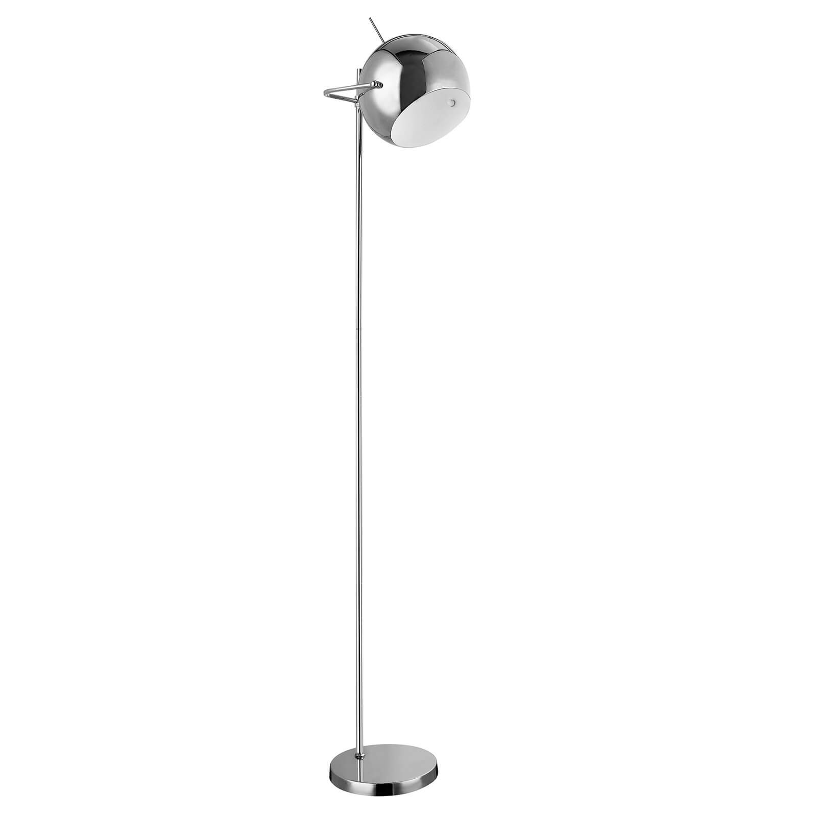 Chrome and White Inside Floor Lamp
