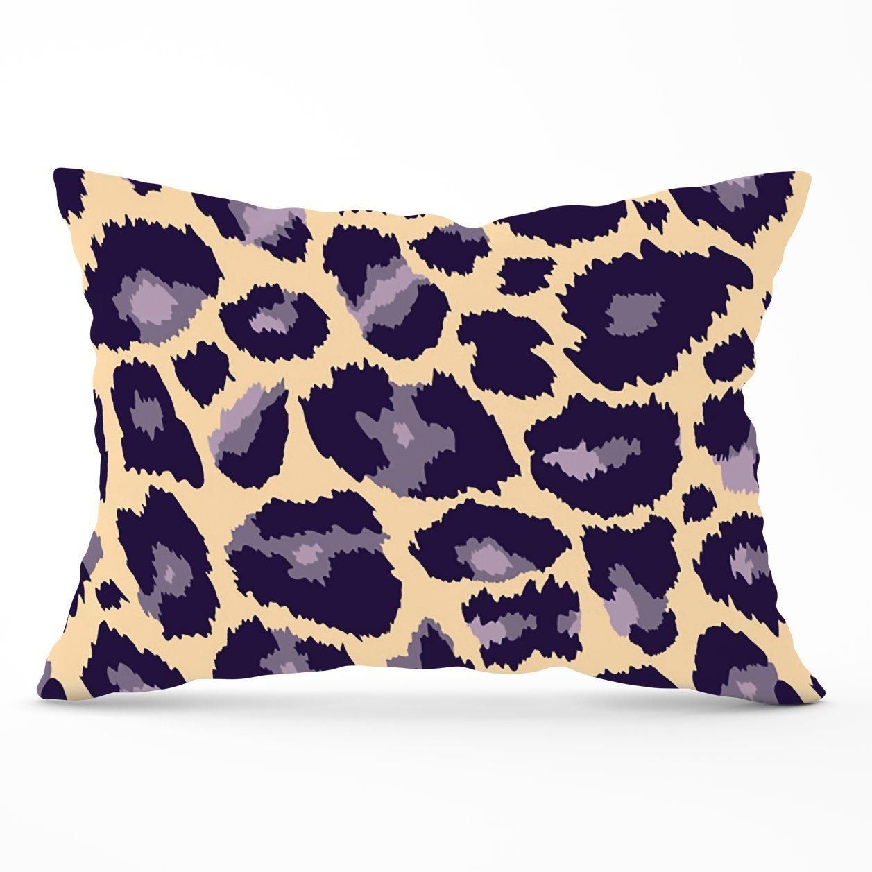 Warren Reed - Designer Leopard Print Cushions in Purple