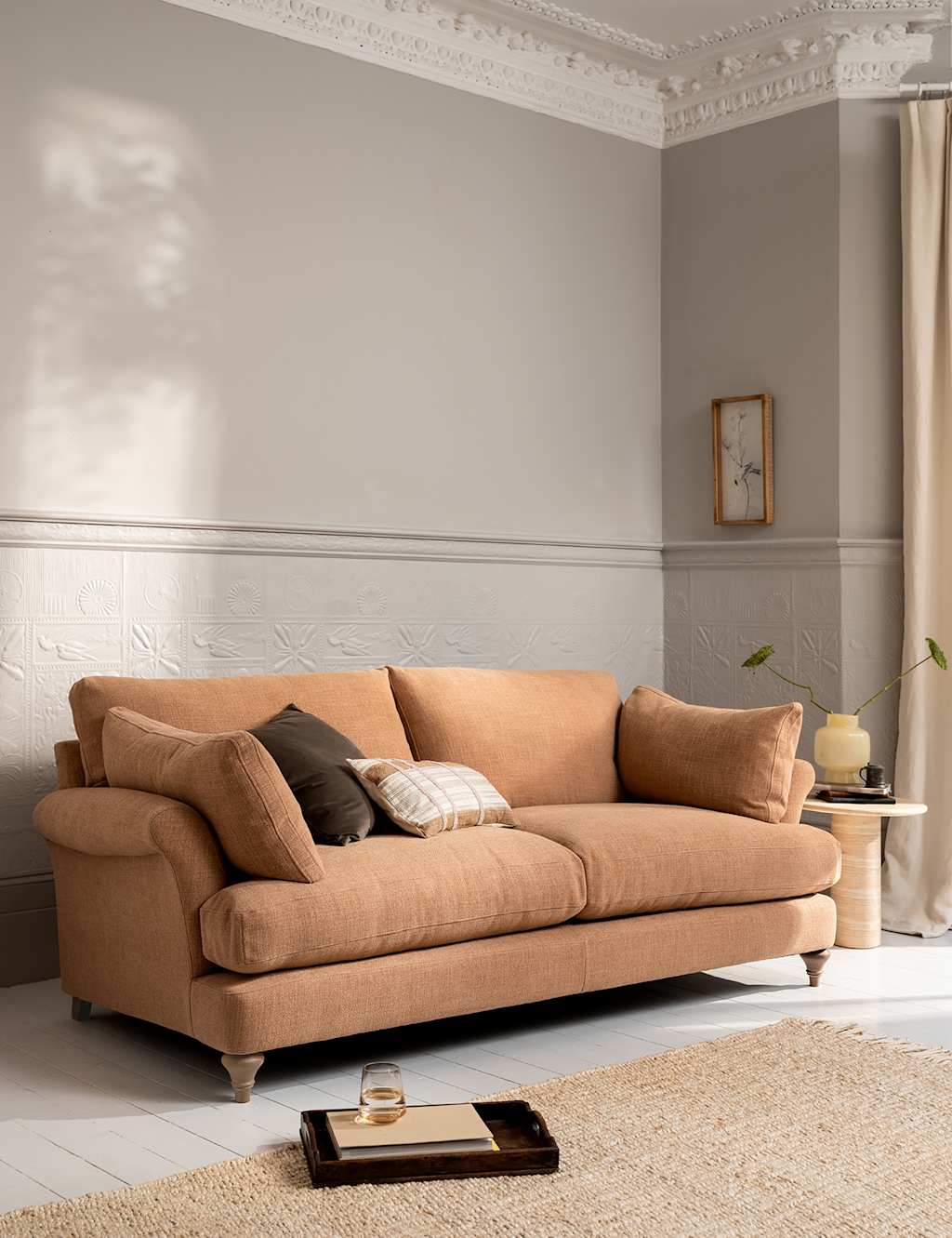 BARKER AND STONEHOUSE Isla 3 Seater Sofa Tan