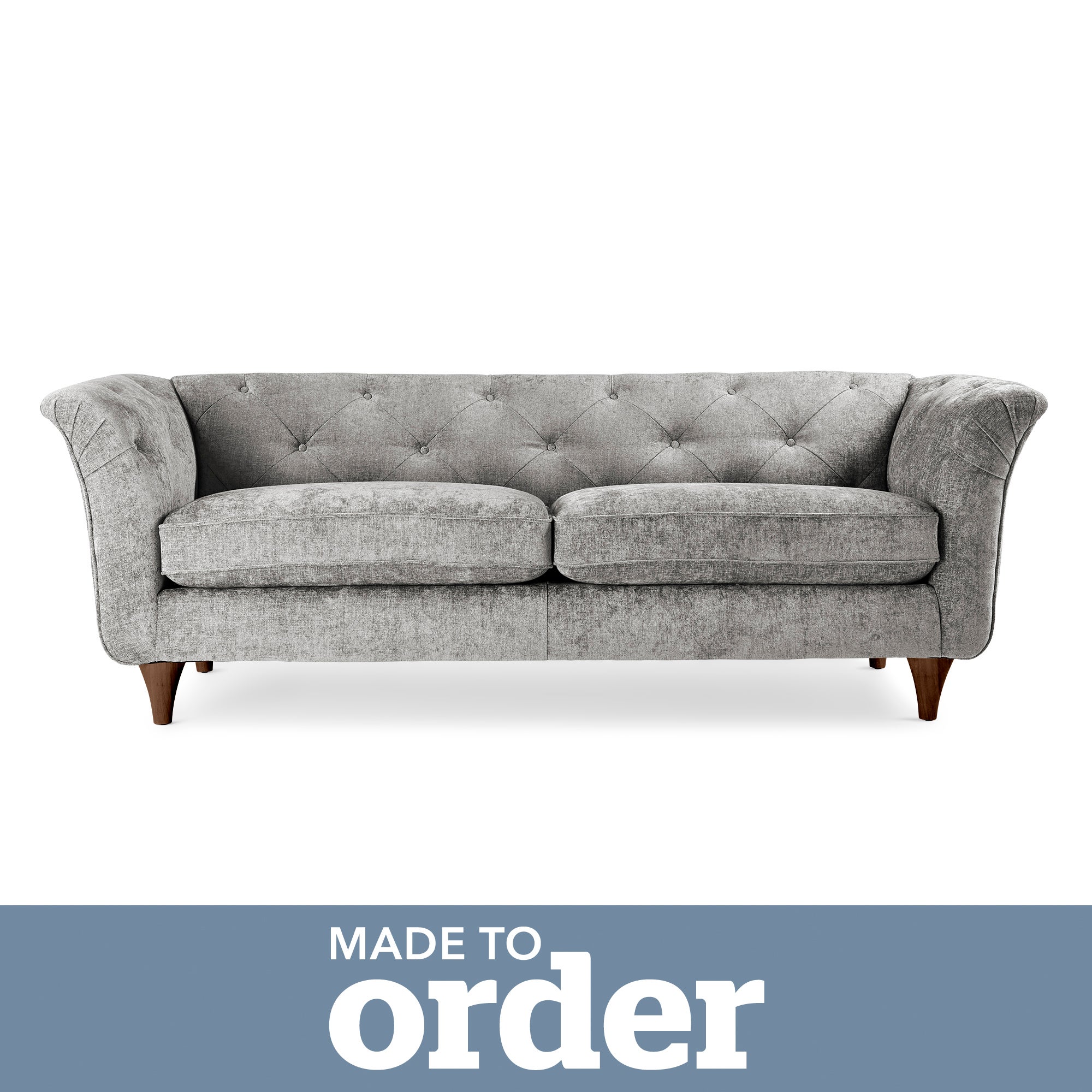 Jaipur 3 Seater Sofa Luxury Chenille Premium Chenille Grey