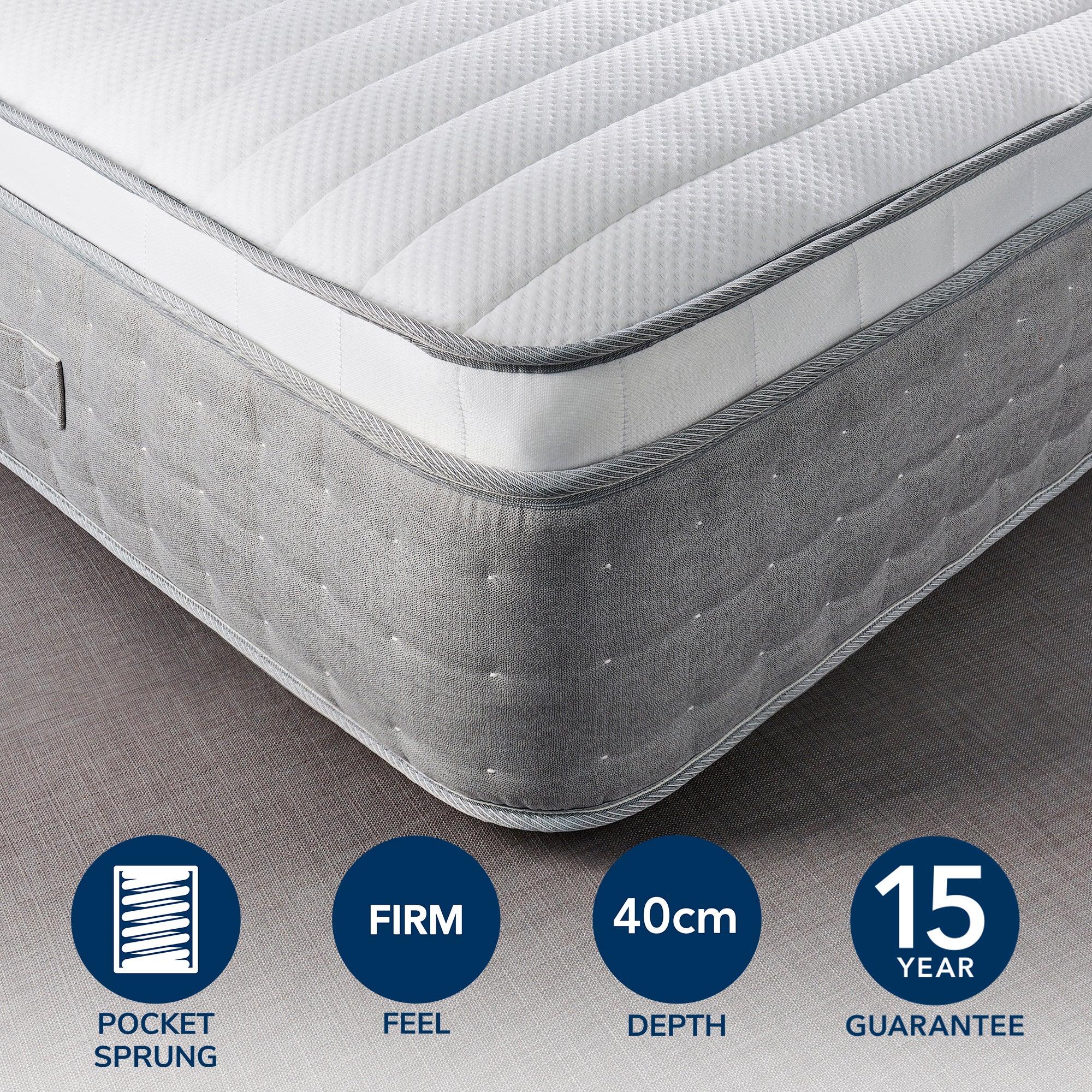 Hotel Gel Pillow Top 3500 Pocket Sprung Mattress White