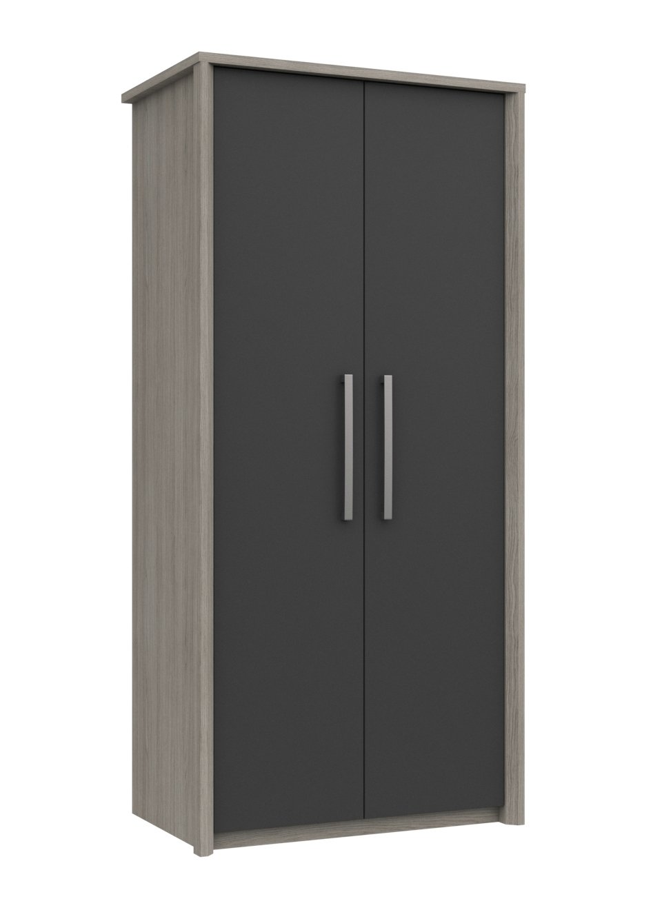 Grasmere 2 Door Wardrobe - Dark Grey