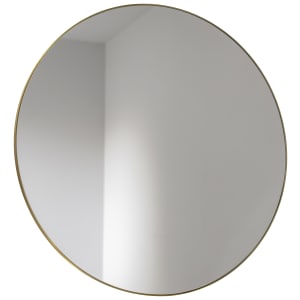 Abode Mayar Brushed Brass Round Bathroom Mirror - 600mm