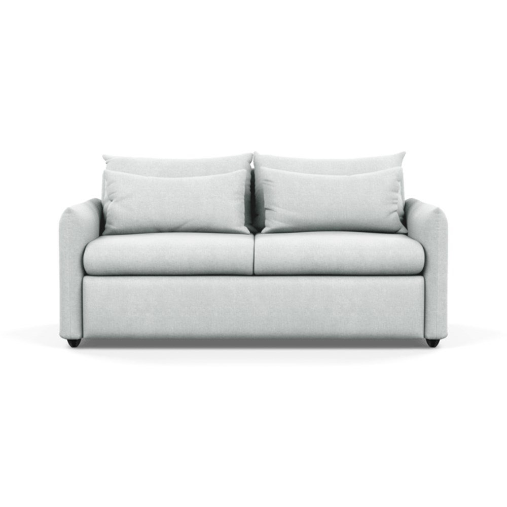 Heal's Pillow Sofa Bed Broad Weave Tin Black Feet