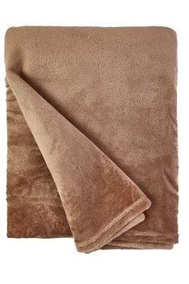 New Edge Blinds Plush Collection Flannel Fleece Super Soft Throw in Brown