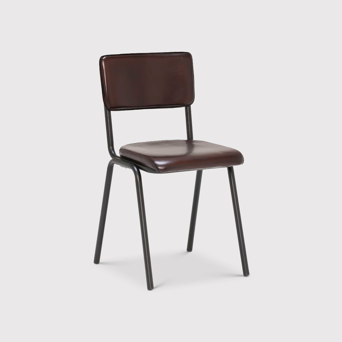 Pure Furniture Twyford Dining Chair, Brown Leather | Barker & Stonehouse