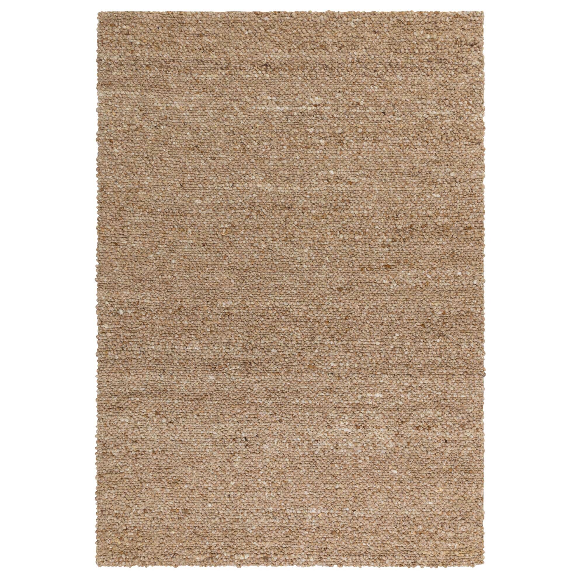 Eder Honey 120x170cm Rug, Square, Neutral Wool | Barker & Stonehouse