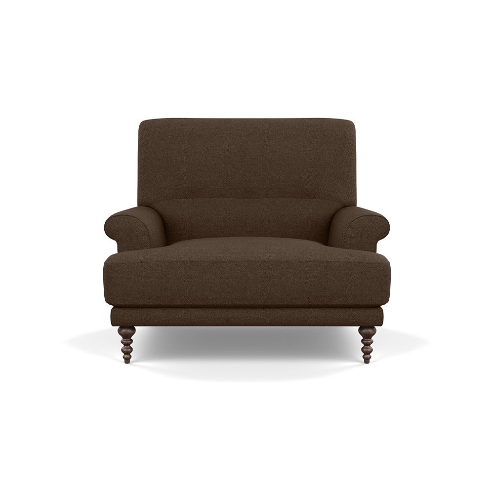 SCP Oscar Informal Armchair Linara Chocolate Walnut Feet