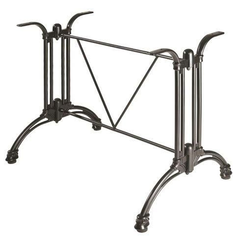 netfurniture Azurone Table Base Continental Double Black Aluminium Table Base