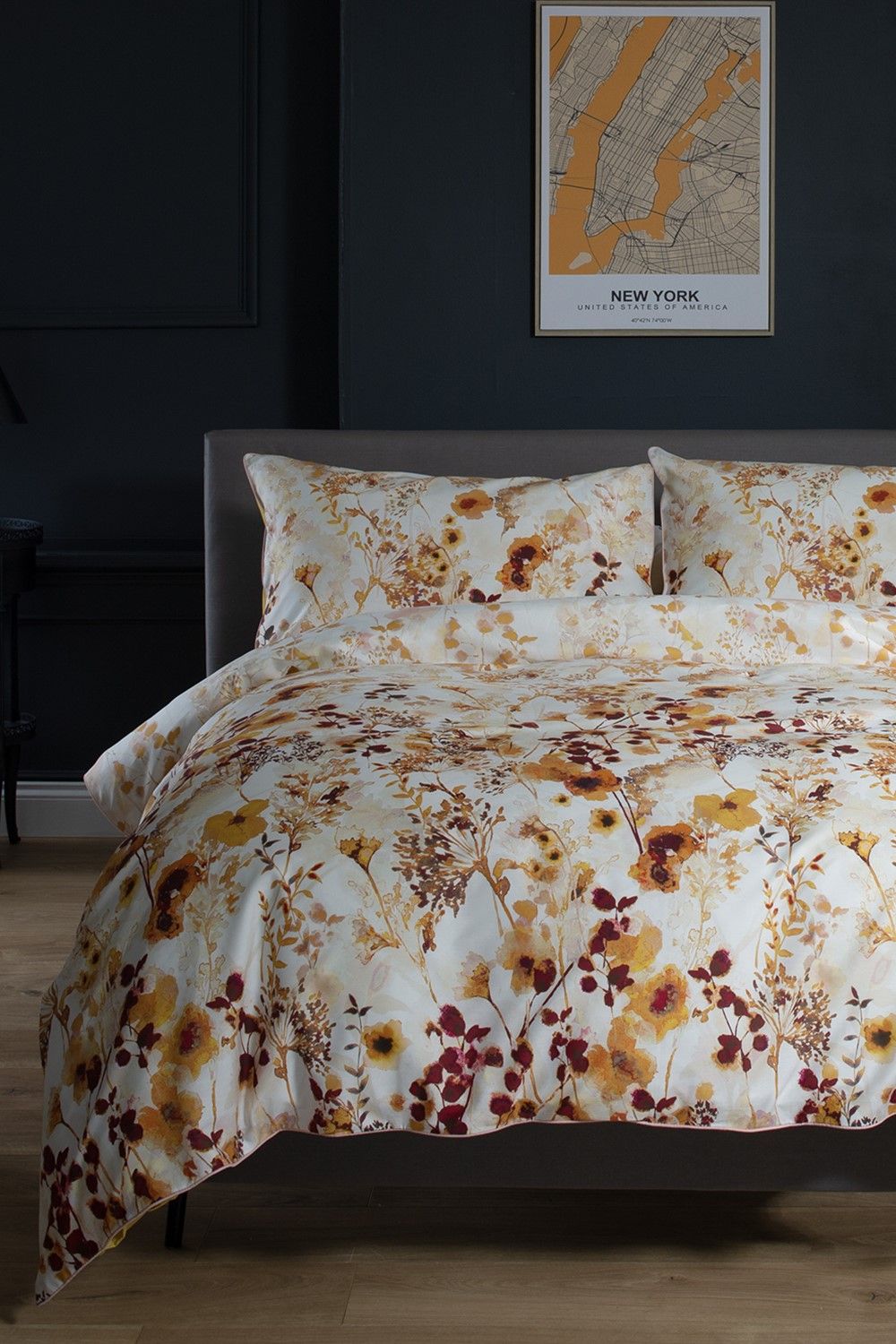 The Lyndon Company Watercolour Floral 180 Thread Count Soft Cotton Digital Printed Duvet Cover Set | Deyongs 1846 in Terracotta