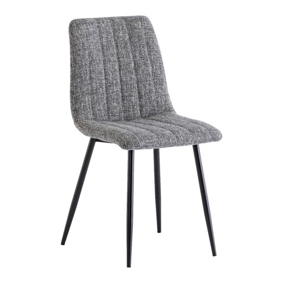 Virgo Fabric Dining Chair In Grey