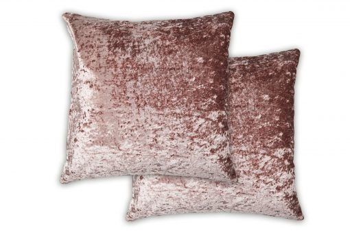 New Edge Blinds Crushed Velvet Cushion Cover in Pink