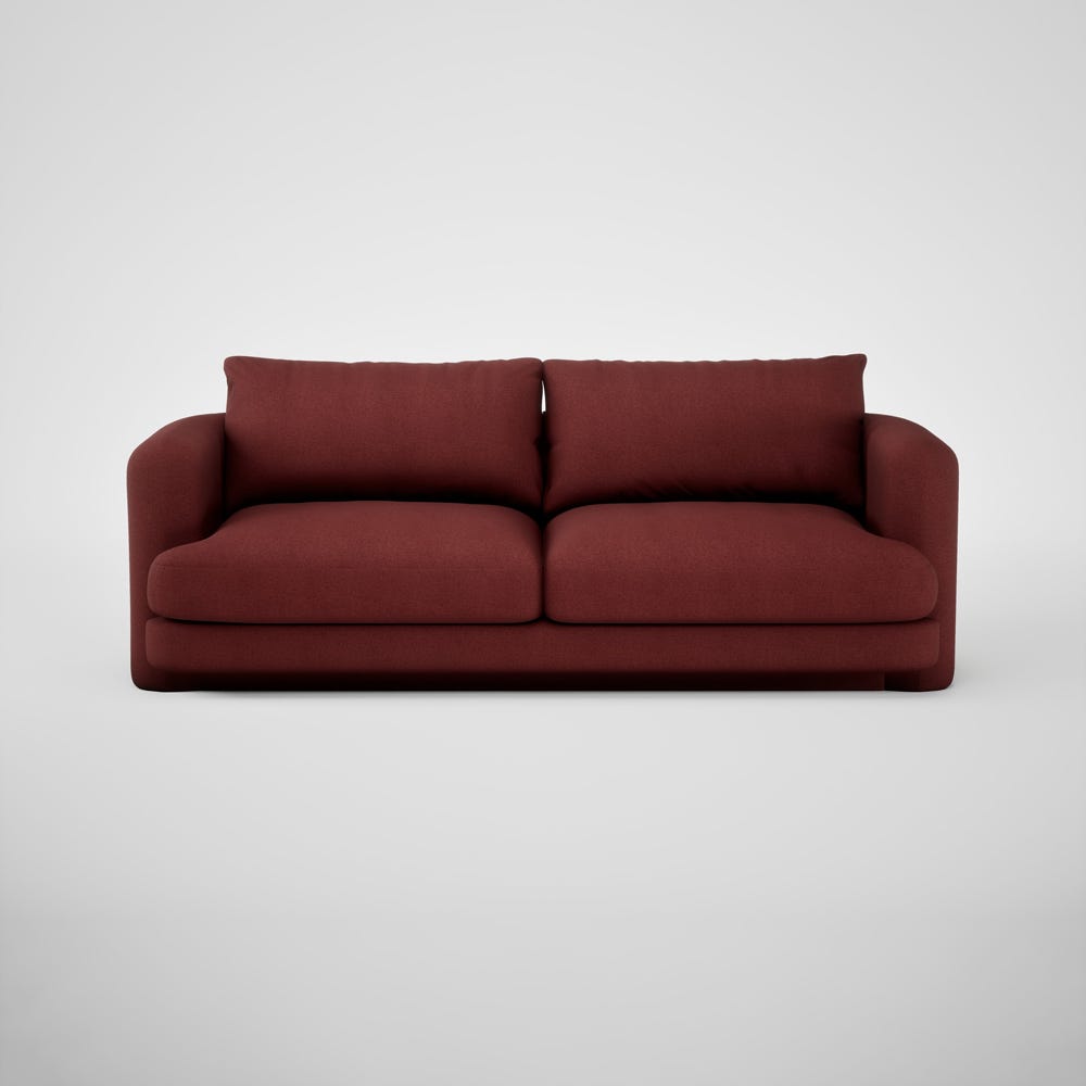 Heal's Rafi 3 Seater Sofa Capelo Linen Etruscan Red 2