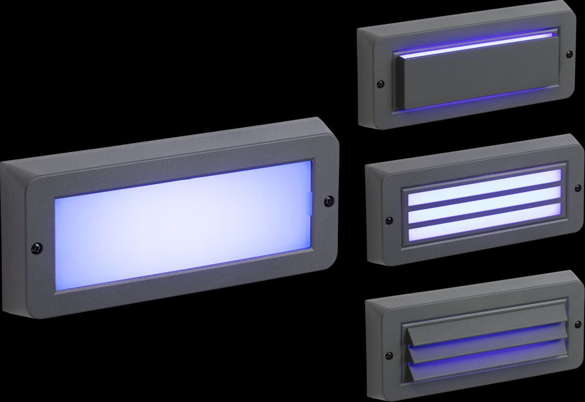 Netlighting Blue LED Surface Mount Brick light Grey 230V IP65 5W