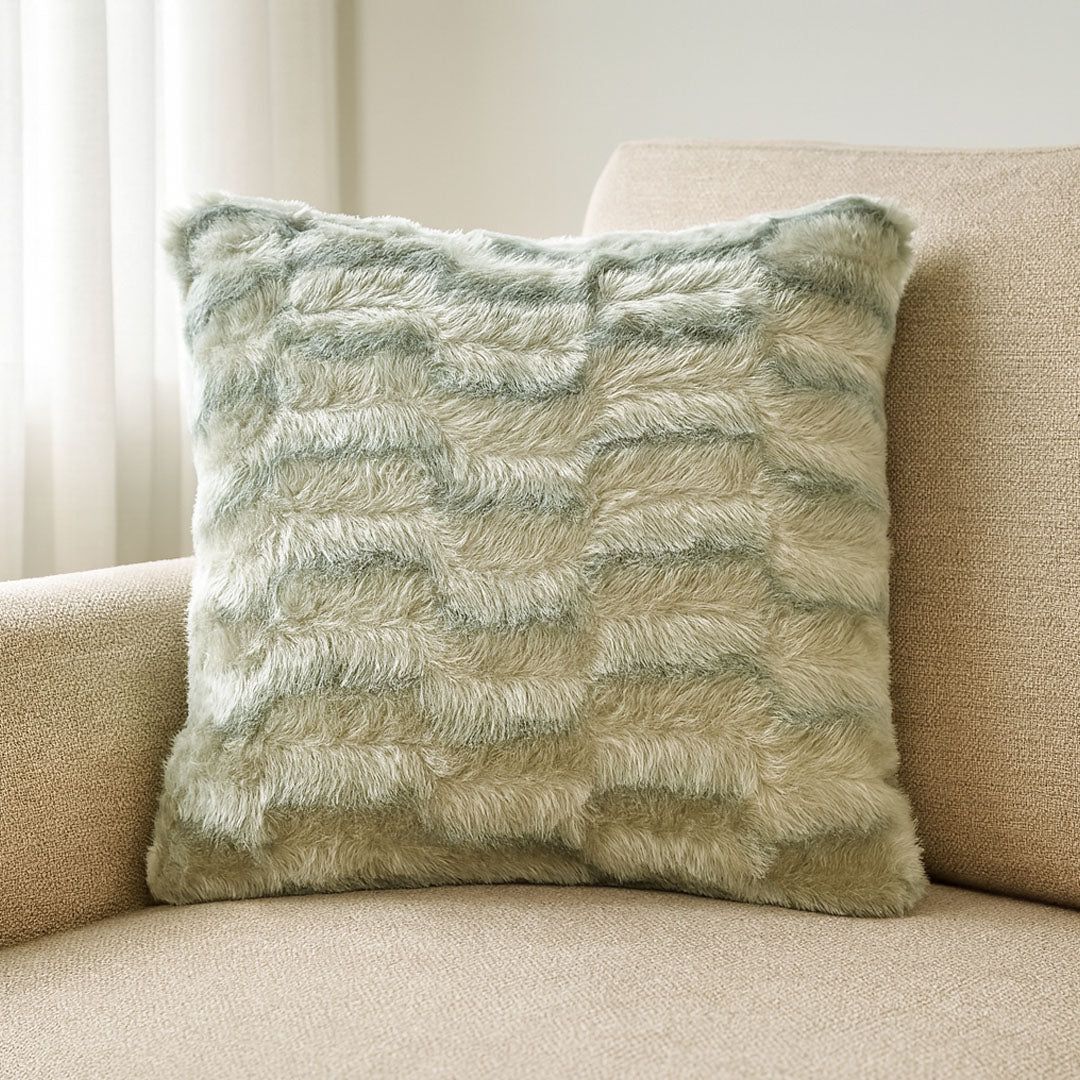 Voltico Arctic 18Inch Cushion (Charcoal/Silver) in Silver