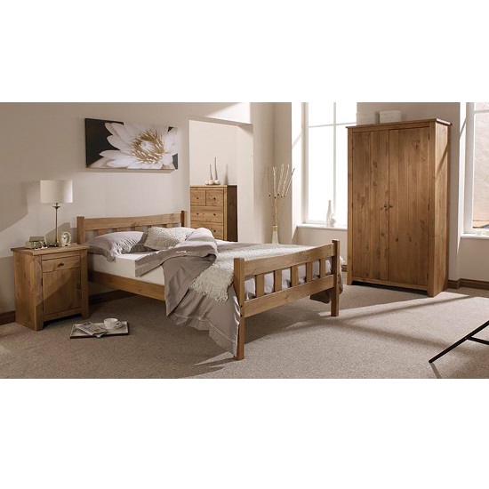 Pascal Wooden Single Bed In Pine finish