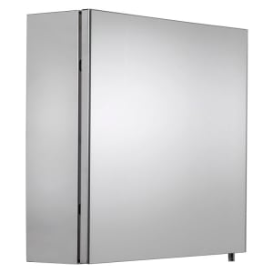 Croydex Finchley Large Single Door Silver Bathroom Cabinet - 670 x 500mm