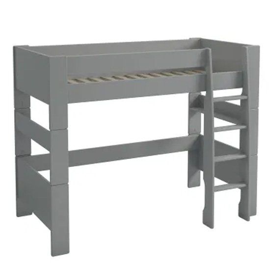 Pathos Wooden Highsleeper Children Bunk Bed In Grey