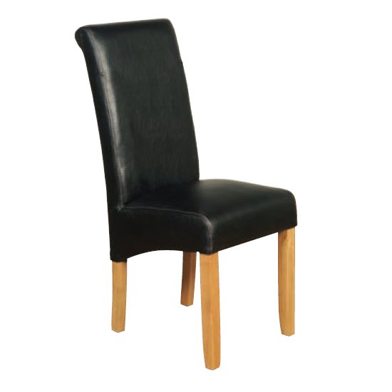 Sika Leather Air Dining Chair In Black