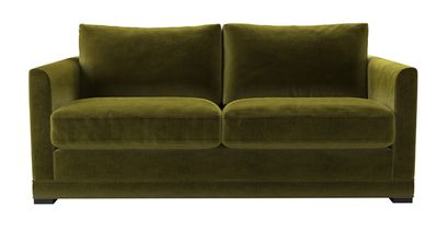 Aissa 2.5 Seat Sofa Bed in Olive Cotton Matt Velvet - sofa.com