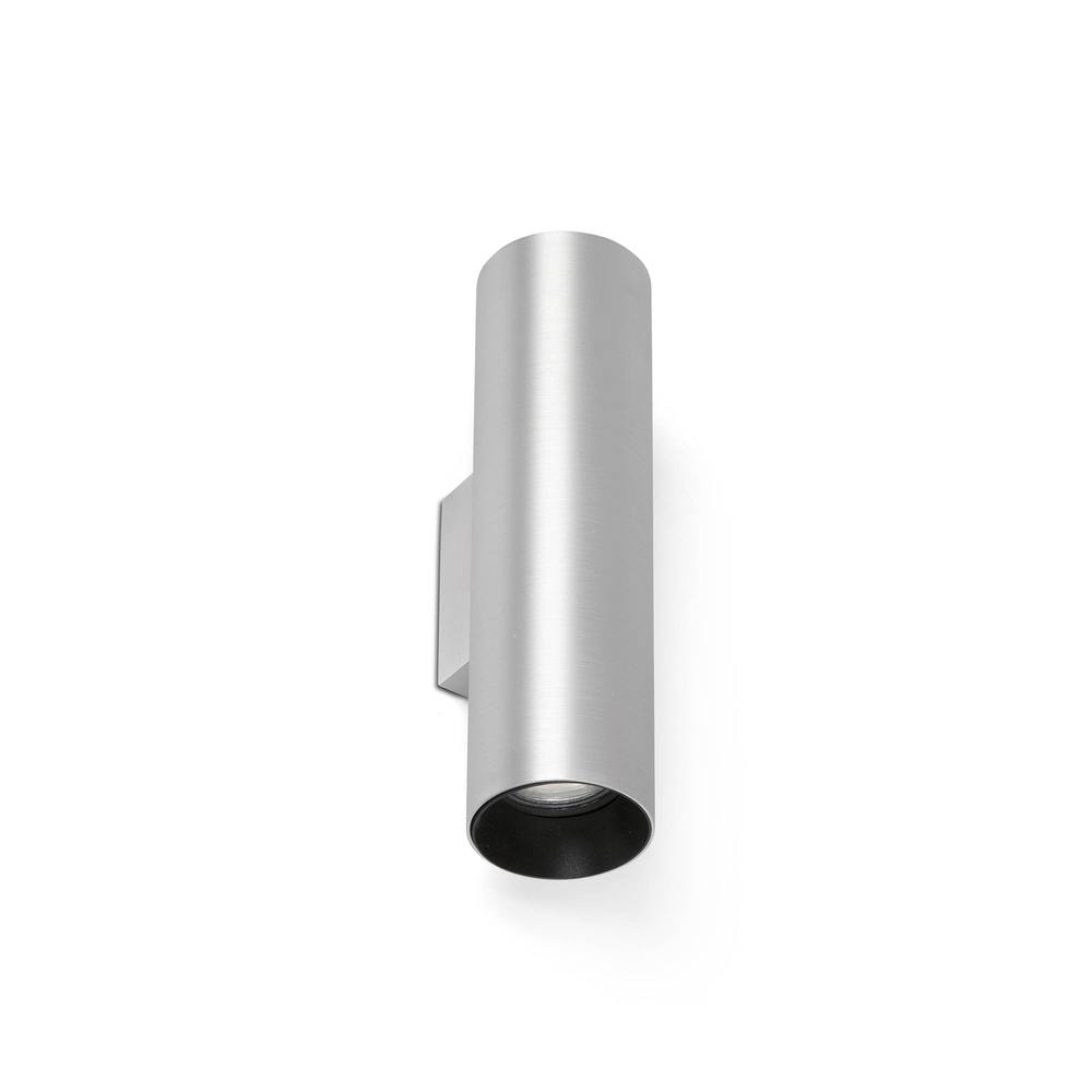 Netlighting Stan Up & Down Wall Lamp Brushed Aluminium GU10 in Grey