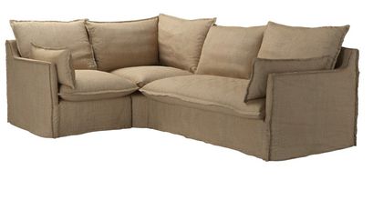 Isaac Asym: LHF Single w RHF 2 Seat Sofabed in Flax Pure Belgian Linen - sofa.com