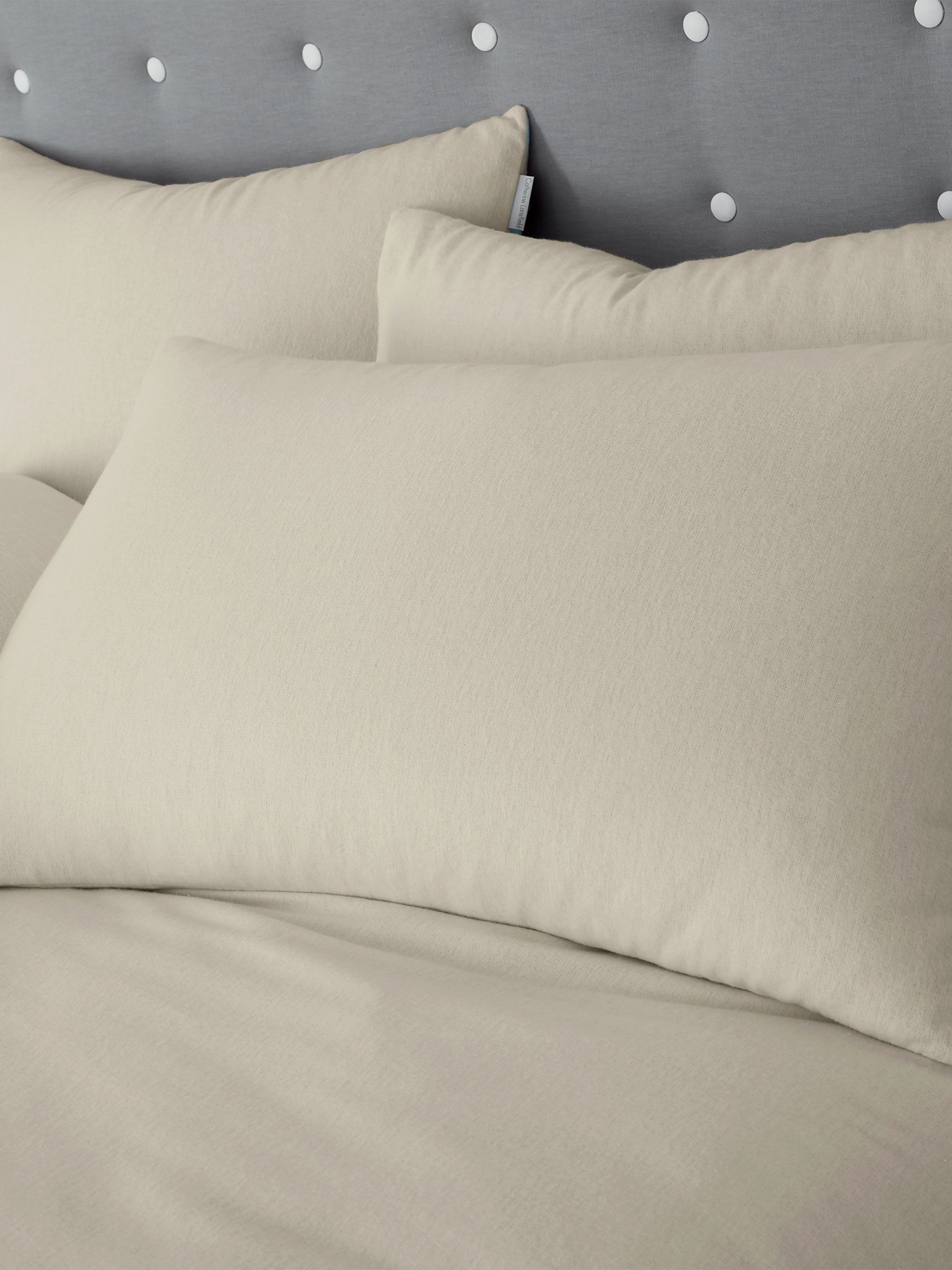 Catherine Lansfield 'Brushed Cotton' Duvet Cover Set in Cream 2