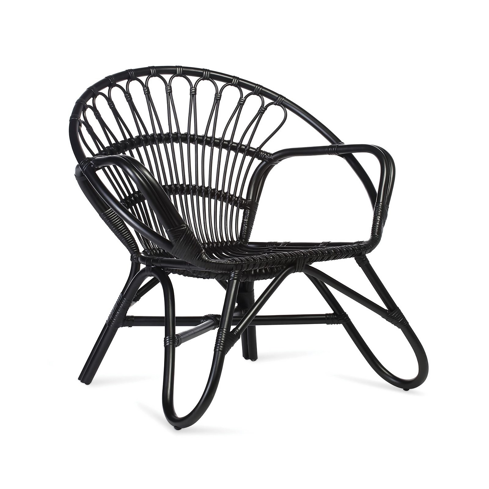 Nordic Cane Chair in Black