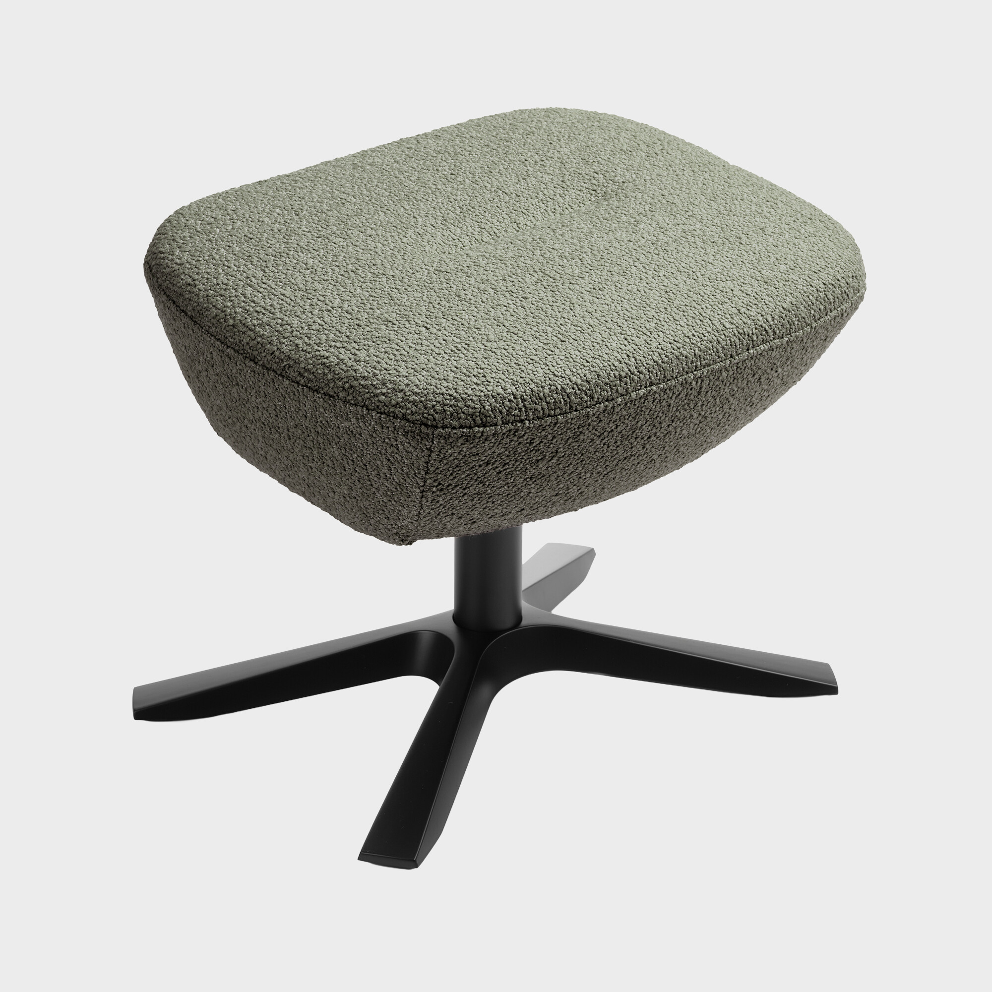 Conform Globe X-Foot Footstool Makalu Forest, Green Fabric | Barker & Stonehouse