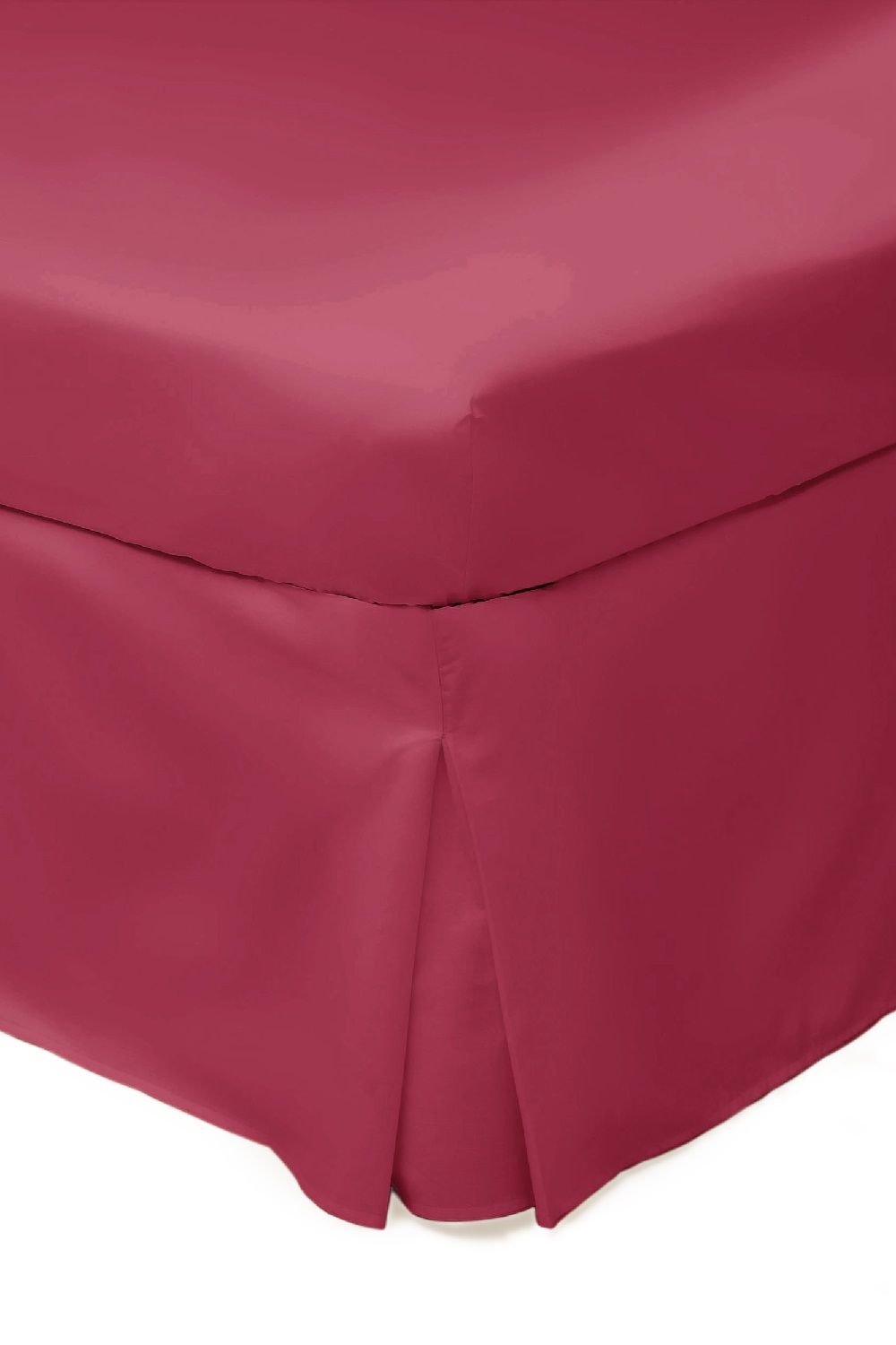 Belledorm Easy Care 200 Thread Count Cotton Polyester Percale Platform Valance in Red | Size: Super King