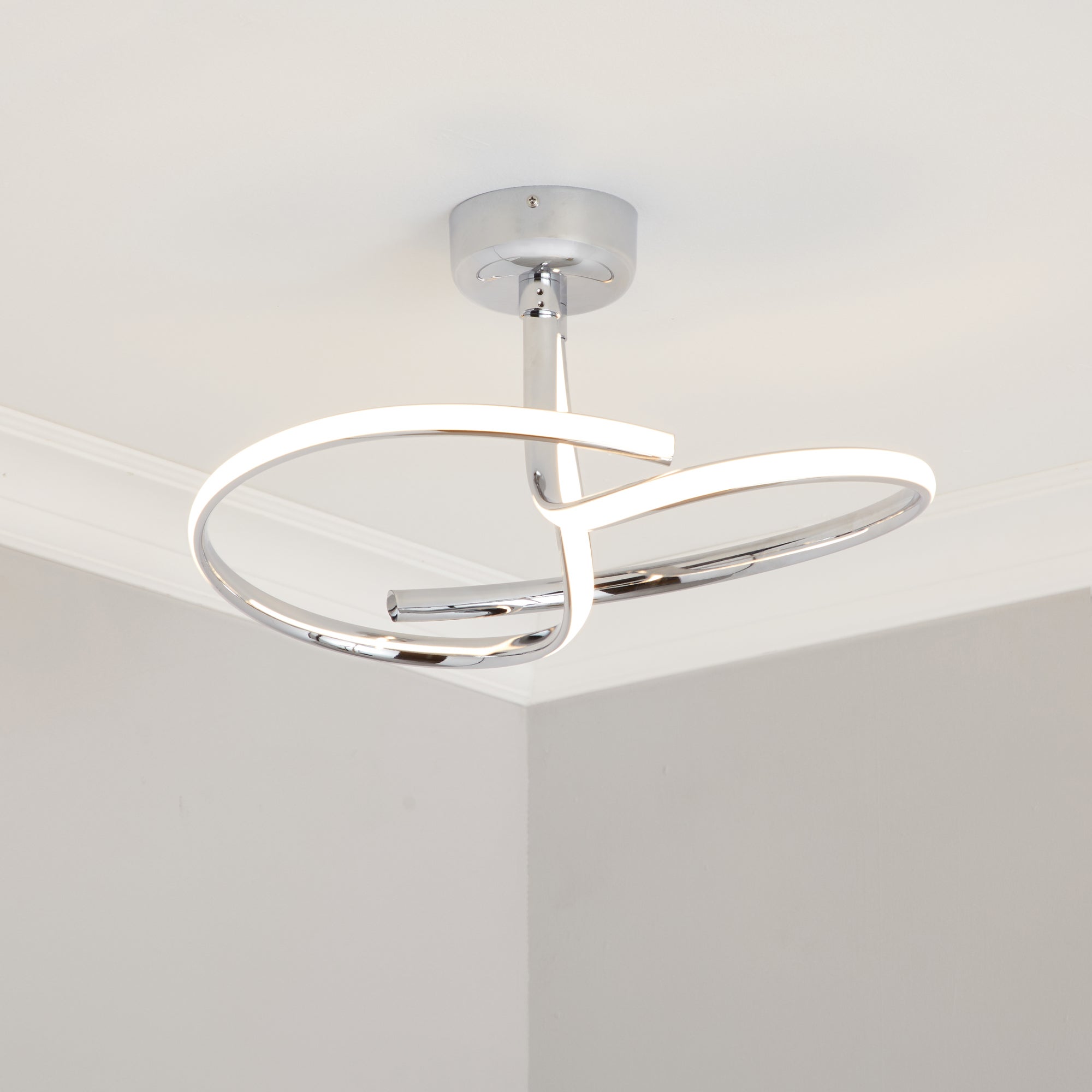 Cortez 2 Arm LED Ceiling Fitting Chrome Silver