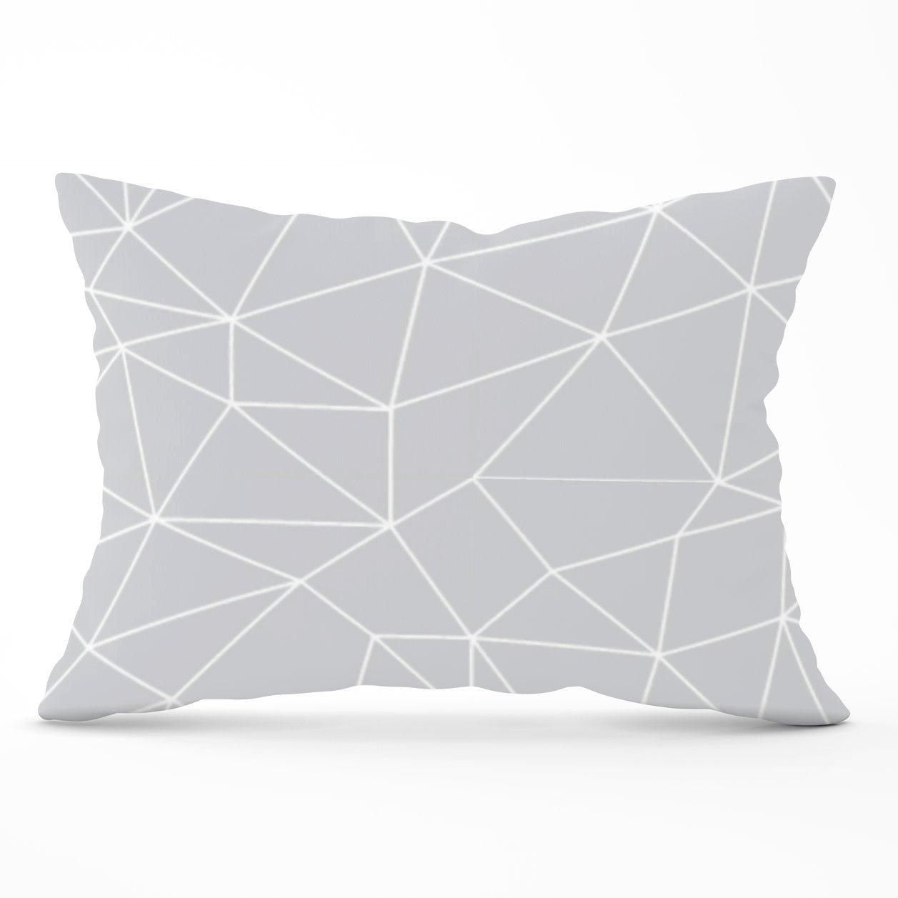 Warren Reed - Designer Geometric Triangle Pattern Cushions in Grey