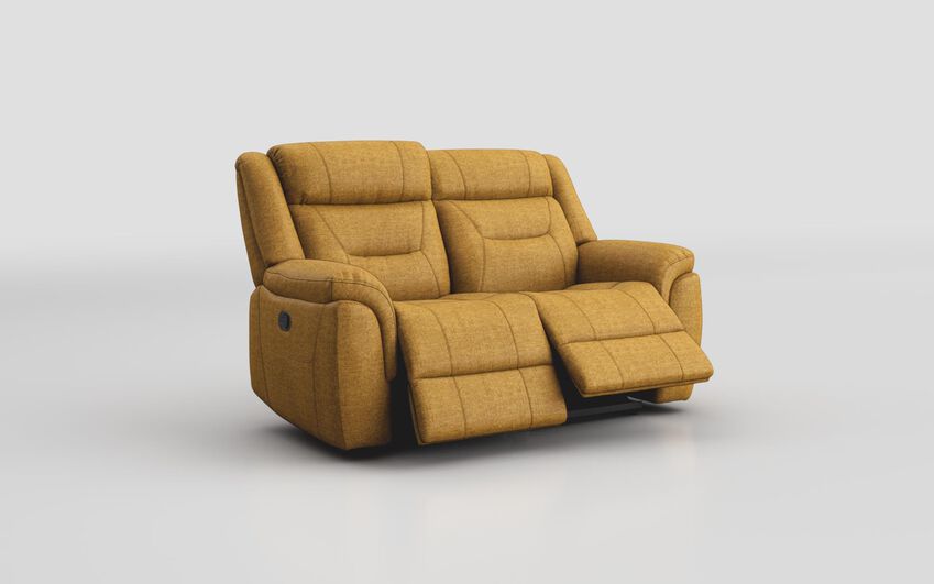 Yellow Fabric Ainsdale 2 Seater Manual Recliner Sofa