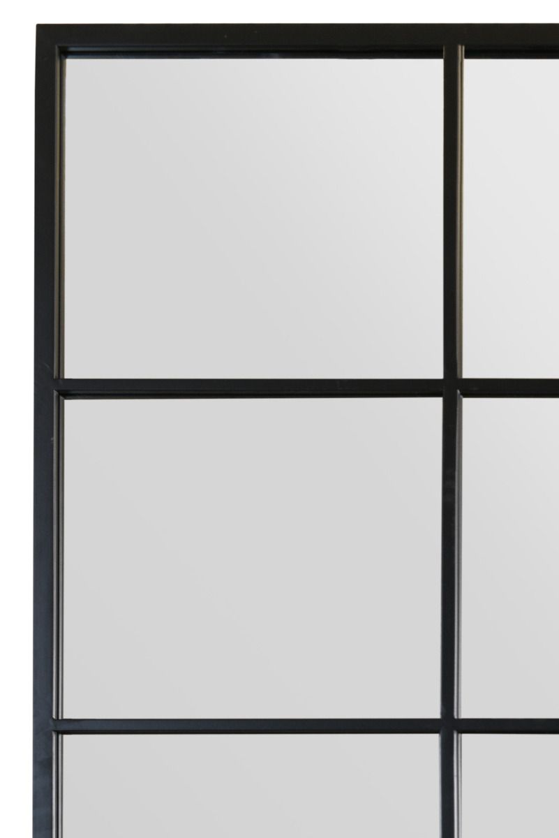 MirrorOutlet Black Modern Window Garden Wall Mirror 79" X 47" (200CM X 120CM) 6