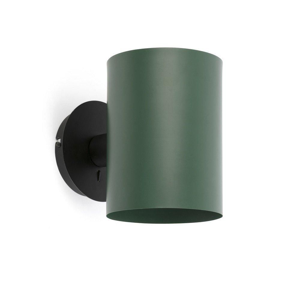 Netlighting Guadalupe Wall Light BlackGreen E27 in Black