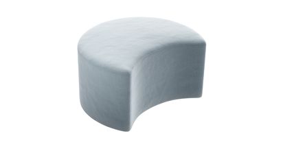 Luna Half Moon Footstool in Windermere Cotton Matt Velvet - sofa.com